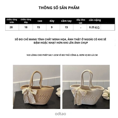 Túi Dệt Cói Thời Trang Nữ Đi Biển Phong Cách Hàn Quốc - Giá Chỉ 65.000₫