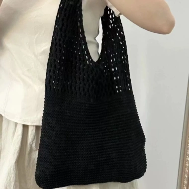Túi dệt kim màu đơn giản, dễ phối đồ - Đi biển, du lịch, giảm giá còn 115.000₫