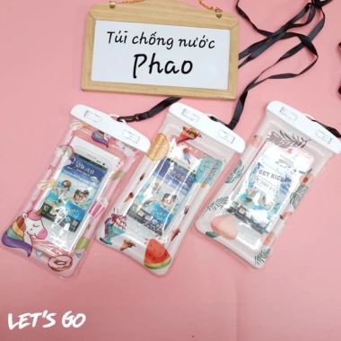 Túi điện thoại chống nước trong suốt, vỏ hoạt hình dễ thương - Du lịch, 8.999 6