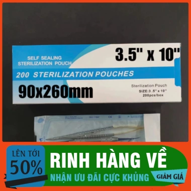 Túi Đóng Gói Vô Trùng Y Tế Dán Sẵn 57x130, 90x165, 90x260mm - An toàn, Tiện lợi, Giá ưu đãi 54.380₫