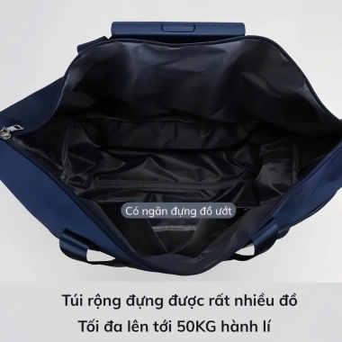 Túi du lịch 3 tầng gấp gọn, bánh xe kéo, valí vải chống thấm, cỡ lớn - chỉ 600k