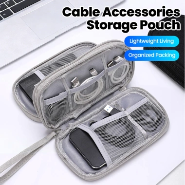 Túi Du Lịch Di Động Kỹ Thuật Số: Bảo Quản Cáp USB, Tai Nghe, Sạc - Kho Báu Tiện Lợi 2