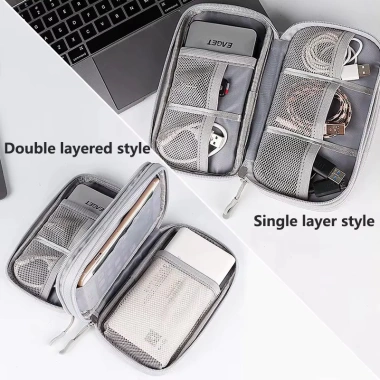 Túi Du Lịch Di Động Kỹ Thuật Số: Bảo Quản Cáp USB, Tai Nghe, Sạc - Kho Báu Tiện Lợi 7