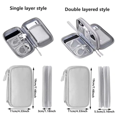 Túi Du Lịch Di Động Kỹ Thuật Số: Bảo Quản Cáp USB, Tai Nghe, Sạc - Kho Báu Tiện Lợi 9