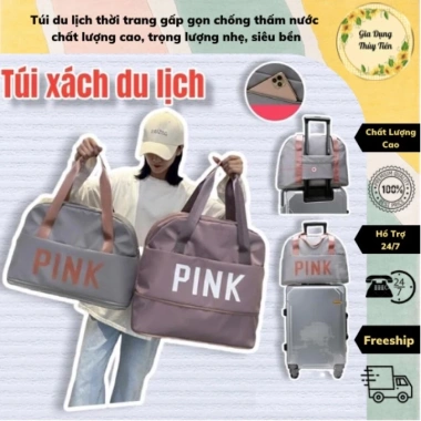 Túi du lịch gấp gọn chống thấm nước, nhẹ siêu bền, giá chỉ 135.000₫