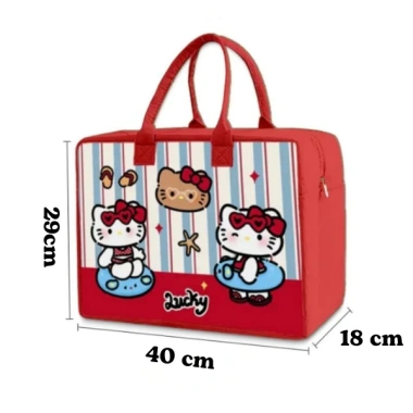 Túi Du Lịch Nỉ Xốp Size To 29×40×18cm - Cài Vali Gấp Gọn, Dễ Mang, Giá 49K