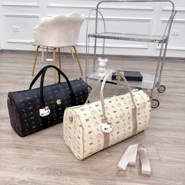Túi du lịch size 50 trống hình mèo đáng yêu đa năng tiện dụng kèm móc treo