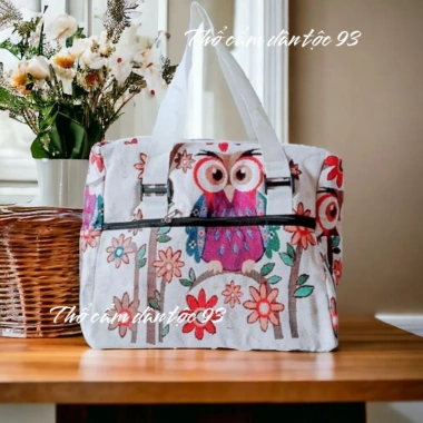 Túi du lịch thổ cẩm size nhỏ - Đựng quần áo xách tay đa năng, chỉ 99.000đ