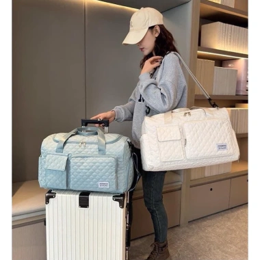 Túi du lịch xách tay dung lượng lớn - Quai cài vali, ngăn giày, chống nước, giảm 20%