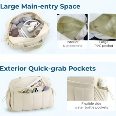 Túi Duffel Du Lịch CHIC Nữ - Đám Mây Nhẹ Khô & Ướt, Chống Nước, Dung Lượng Lớn, Túi Tập Thể Dục 3