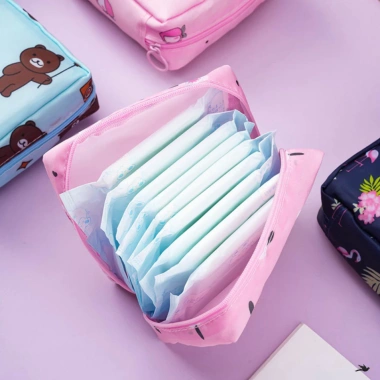 Túi Đựng Băng Vệ Sinh Mini - Son, Thẻ Tiền, Tai Nghe, Bvs Nữ, Bỏ Túi Thoải Mái 5