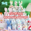 Túi đựng bánh kẹo hình tai thỏ - Combo 10 túi, quà Tết, sinh nhật, giảm giá 25k