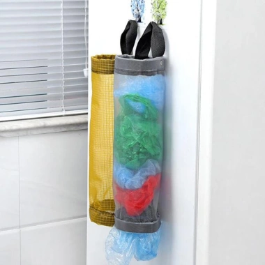 Túi Đựng Bao NyLon Đa Năng Treo Tường Nhà Bếp - Giỏ Lưới Ống Dài Tiện Lợi 18.000