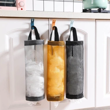 Túi Đựng Bao NyLon Đa Năng Treo Tường Nhà Bếp - Giỏ Lưới Ống Dài Tiện Lợi 18.000
