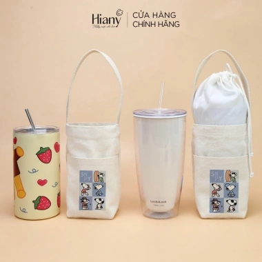 Túi đựng bình giữ nhiệt canvas in Snooppyy Hiany AC19 – Tặng 1 túi, chỉ 69.000₫ 2