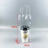 Túi đựng bình ly giữ nhiệt PVC trong suốt, quai xách, khuy bấm, cỡ 10x25cm - 9.000₫ 9