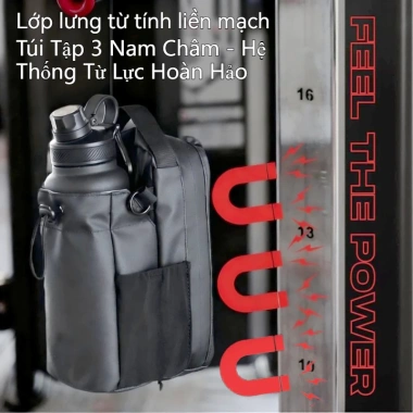Túi Đựng Bình Nước Gym Đa Năng FIT Chống Nước, Chịu Lực 3kg, Nhiều Ngăn, Dễ Treo Máy Tập - Giá 205.000đ