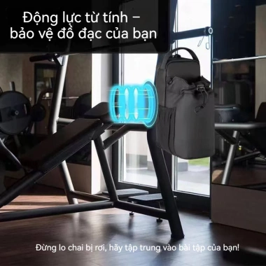 Túi Đựng Bình Nước Gym Đa Năng FIT Chống Nước, Chịu Lực 3kg, Nhiều Ngăn, Dễ Treo Máy Tập - Giá 205.000đ