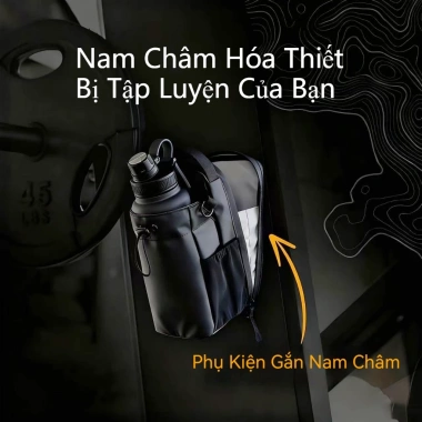 Túi Đựng Bình Nước Gym Đa Năng FIT Chống Nước, Chịu Lực 3kg, Nhiều Ngăn, Dễ Treo Máy Tập - Giá 205.000đ