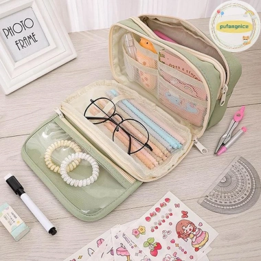 Túi đựng bút chì flip top Pufangnice dung tích lớn cho sinh viên học sinh bé giảm giá 54.000 9