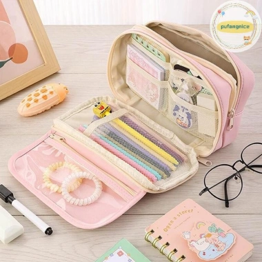 Túi đựng bút chì flip top Pufangnice dung tích lớn cho sinh viên học sinh bé giảm giá 54.000 14