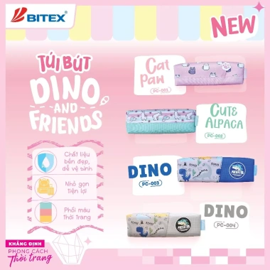 Túi đựng bút Smartkids Động vật dễ thương - Nhẹ nhỏ gọn cho mẫu giáo và học sinh cấp 1 3