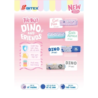 Túi đựng bút Smartkids Động vật dễ thương - Nhẹ nhỏ gọn cho mẫu giáo và học sinh cấp 1 4