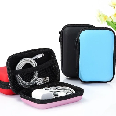 Túi đựng cáp dữ liệu di động HAKI DN419 hộp tai nghe, khóa kéo tiện lợi 18.5k