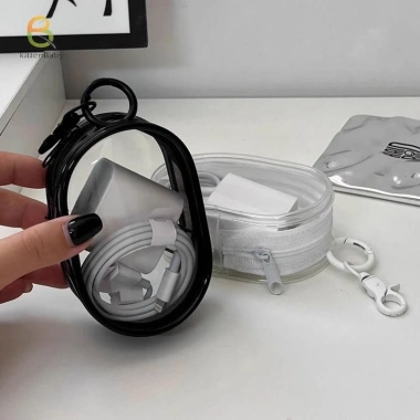 Túi đựng cáp dữ liệu suốt KittenBaby-t Chống nước, sắp xếp, bảo vệ sạc 35.532 VND