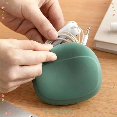 Túi đựng cáp dữ liệu và tai nghe silicon di động 3 màu, bảo vệ tối ưu, 13.799₫