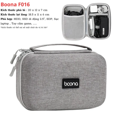 Túi đựng cáp sạc laptop, điện thoại - hộp phụ kiện công nghệ form cứng Baona F015 F016 F011 F029 giảm 174.999VND 7