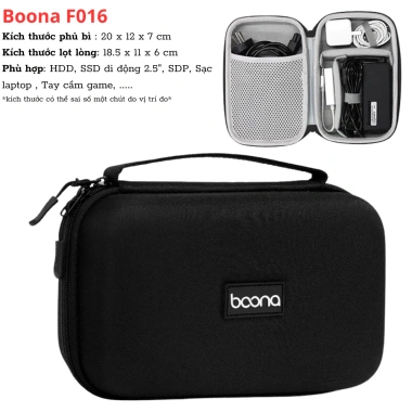 Túi đựng cáp sạc laptop, điện thoại - hộp phụ kiện công nghệ form cứng Baona F015 F016 F011 F029 giảm 174.999VND 8