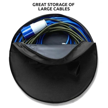Túi đựng cáp sạc ô tô SIOGOR - Hộp vải xanh đen chống nước, cáp treo xe điện tròn