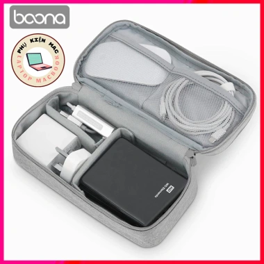 Túi đựng cáp sạc pin dự phòng, chuột, Laptop, Macbook phụ kiện Baona, chỉ 170k