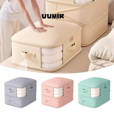 Túi đựng chăn bông nén UUMIR - Tiết kiệm không gian, tự nén, giỏ gấp dung lượng lớn di động cho tủ
