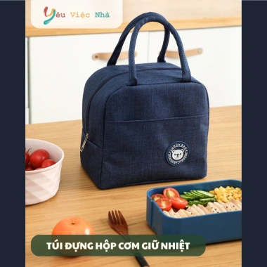 Túi Đựng Cơm Giữ Nhiệt Cao Cấp Tiện Lợi Cho Văn Phòng Giữ Ấm Lên Đến 5h