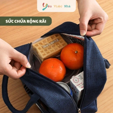 Túi Đựng Cơm Giữ Nhiệt Cao Cấp Tiện Lợi Cho Văn Phòng Giữ Ấm Lên Đến 5h