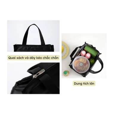 Túi đựng cơm giữ nhiệt Uchan đa năng TC91 - Cao cấp, tiện dụng, size lớn và nhỏ