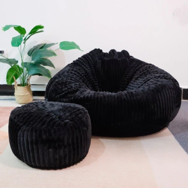 Túi đựng đậu sọc Flannel không làm đầy - Sofa đơn giản S-XL đa kích thước