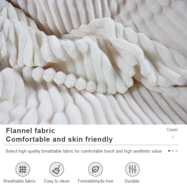 Túi đựng đậu sọc Flannel không làm đầy - Sofa đơn giản S-XL đa kích thước