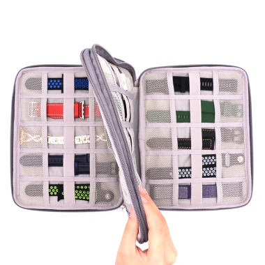 Túi đựng dây đeo đồng hồ và cáp sạc USB 18 ngăn - Giá chỉ 103.712 VND giảm mạnh 3
