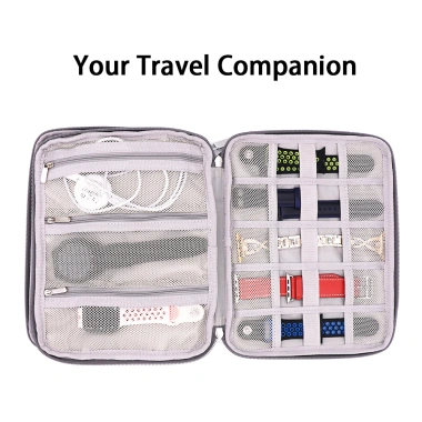 Túi đựng dây đeo đồng hồ và cáp sạc USB 18 ngăn - Giá chỉ 103.712 VND giảm mạnh 4