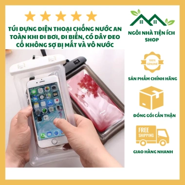 Túi Đựng Điện Thoại Chống Nước Dây Đeo Cổ Bơi Biển An Toàn, Không Mất - 16.464₫