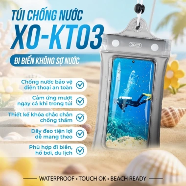 Túi Đựng Điện Thoại Chống Nước KT03 IPX8 - Khóa 4 Lớp Simple Is Beauty, 59.999₫