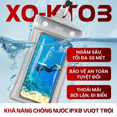 Túi Đựng Điện Thoại Chống Nước KT03 IPX8 - Khóa 4 Lớp Simple Is Beauty, 59.999₫