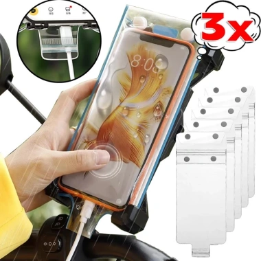 Túi đựng điện thoại chống nước PVC, cảm ứng nhạy, sạc được, đa năng cho xe đạp