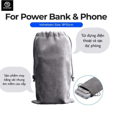 Túi đựng điện thoại, sạc dự phòng, chuột máy tính - Vải nhung cao cấp SHINE TORE ST-181 9.999k