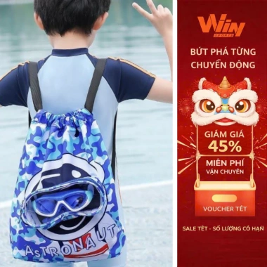 Túi đựng đồ bơi & balo thể thao đa năng cho bé - tiện dụng, rút dây, màu sắc đa dạng, giá chỉ 119k 2