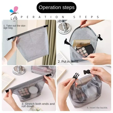 Túi đựng đồ chống nước di động cầm tay, tiện lợi cho trang điểm và mua sắm