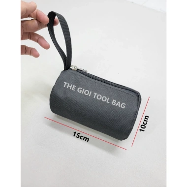 Túi Đựng Đồ nghề mini cầm tay phi tròn - Khóa kéo 10 li, vải dày chịu tải, 45k